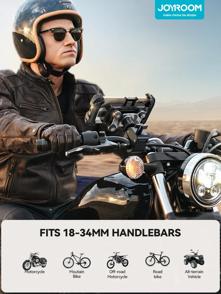 Joyroom Phone Mount for Bike/Motorcycle – Anti-Vibration