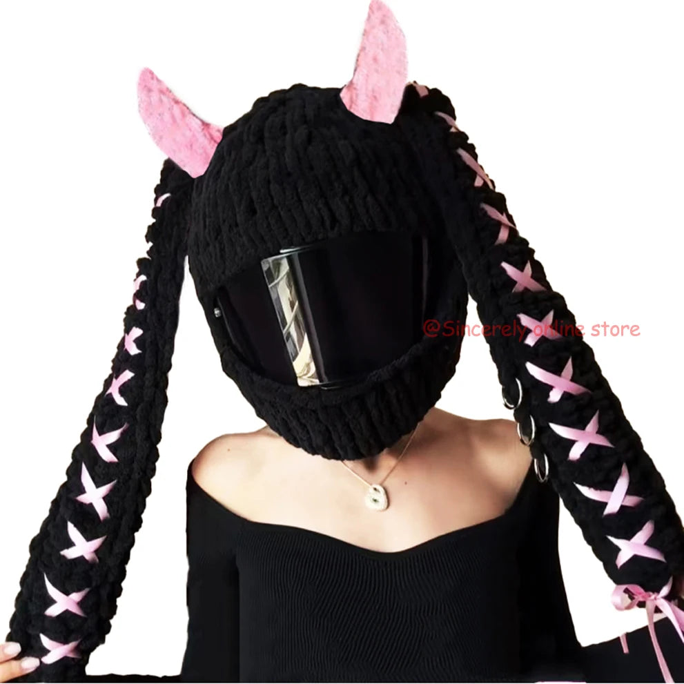 Universal Plush Rabbit Helmet Cover β Motorcycle Styling Gift