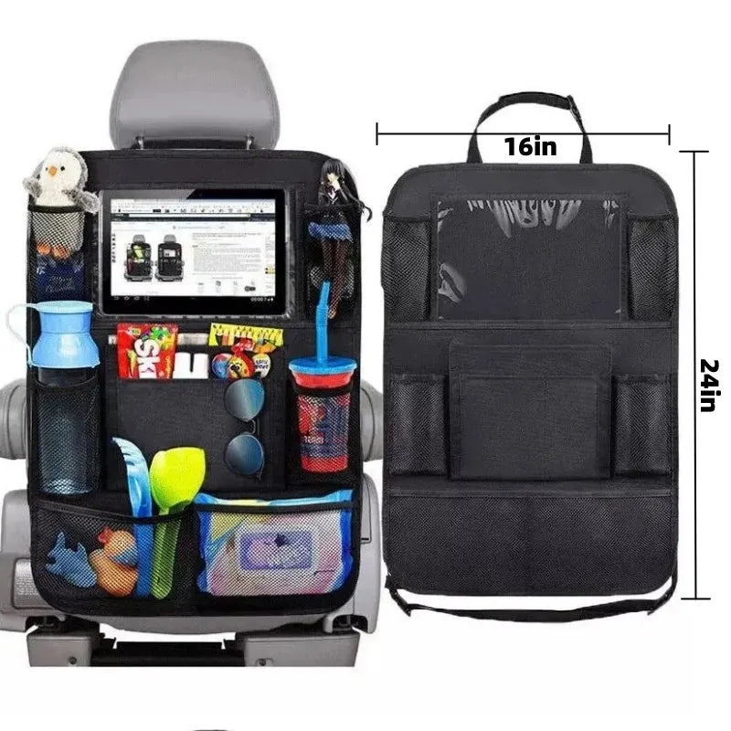 Car Backseat Organizer with Tablet Holder & Storage Pockets