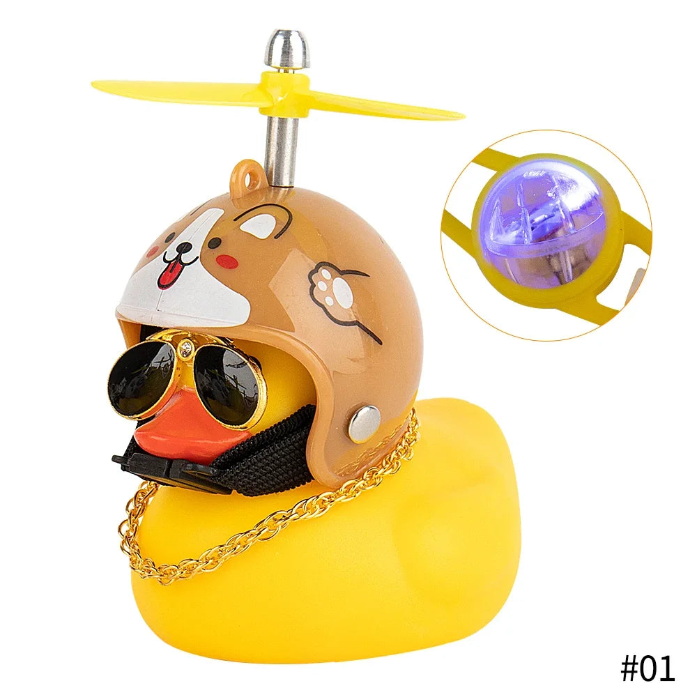 Bike Duck Horn with LED & Propeller