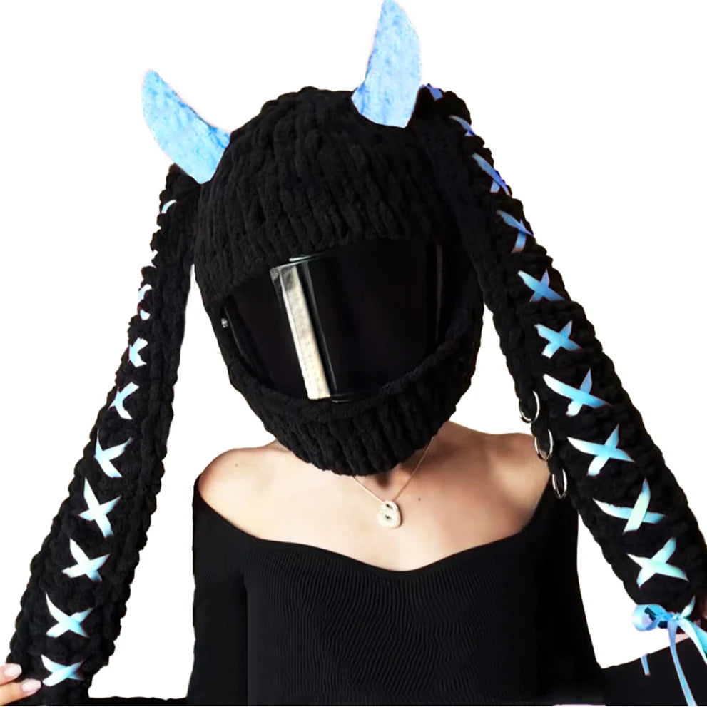 Universal Plush Rabbit Helmet Cover β Motorcycle Styling Gift