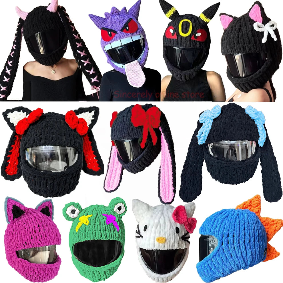 Universal Plush Rabbit Helmet Cover β Motorcycle Styling Gift