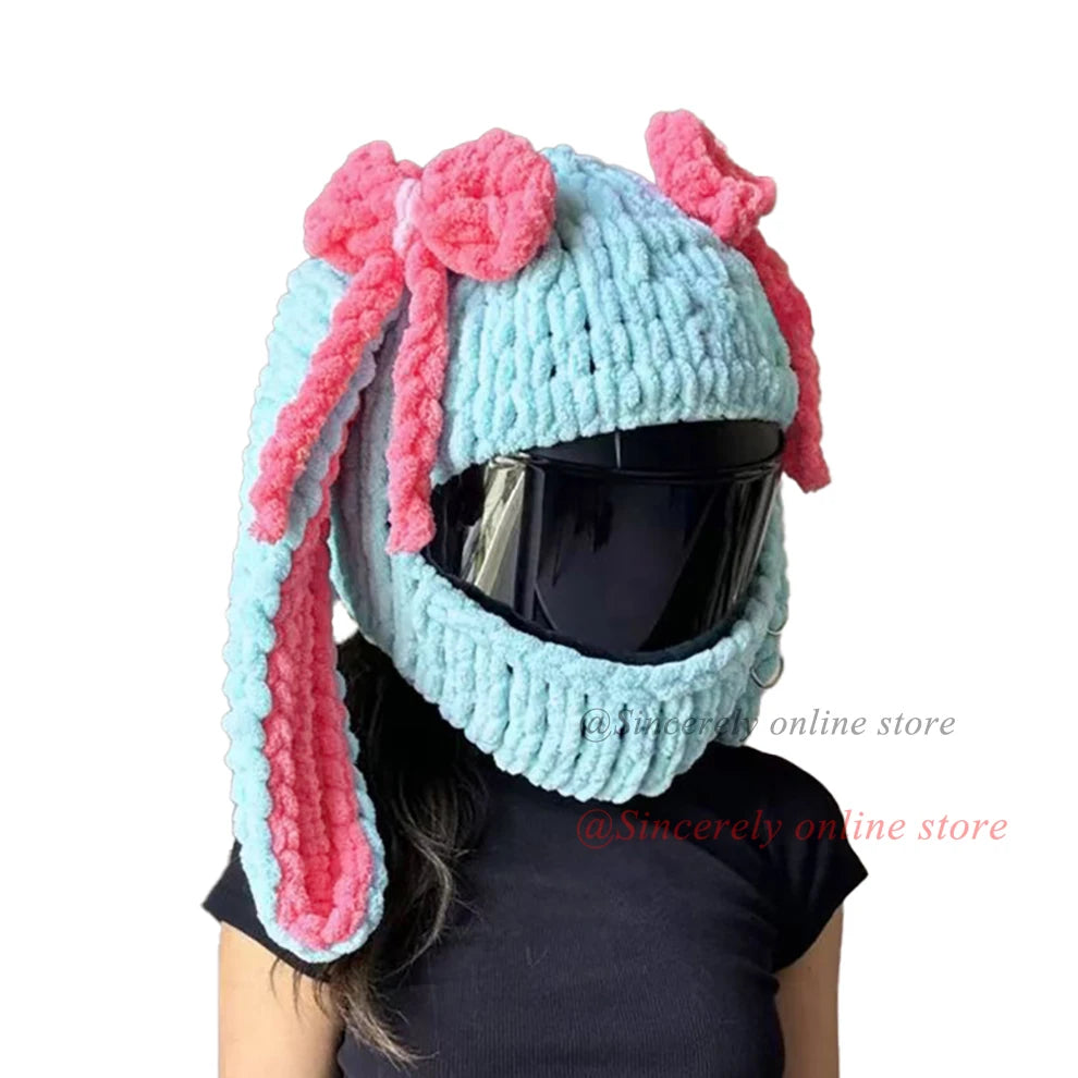 Universal Plush Rabbit Helmet Cover β Motorcycle Styling Gift