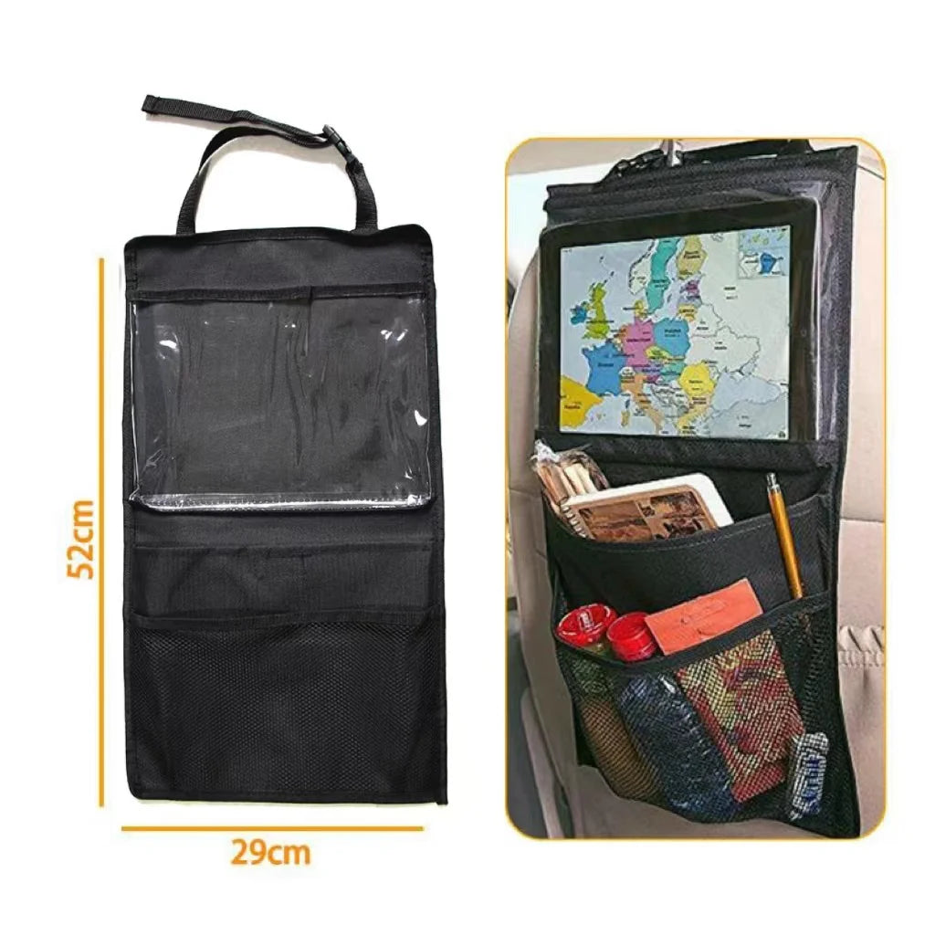 Car Backseat Organizer with Tablet Holder & Storage Pockets