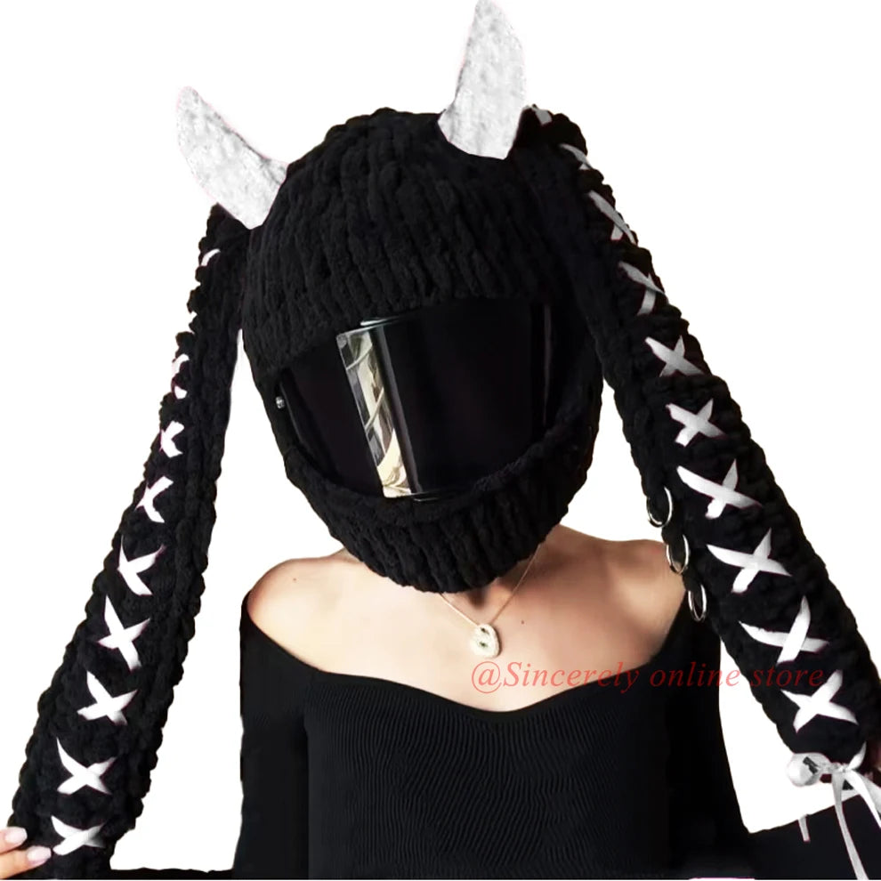 Universal Plush Rabbit Helmet Cover β Motorcycle Styling Gift