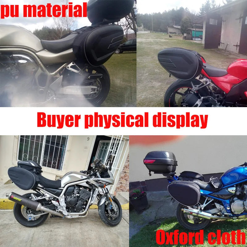 Waterproof Side Bags for Motorcycle β 2pcs with Rain Cover