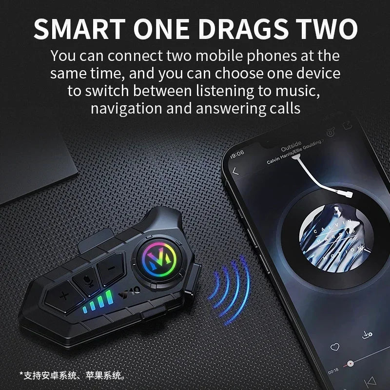 Motorcycle Helmet Headset– Bluetooth, Waterproof, Long Standby