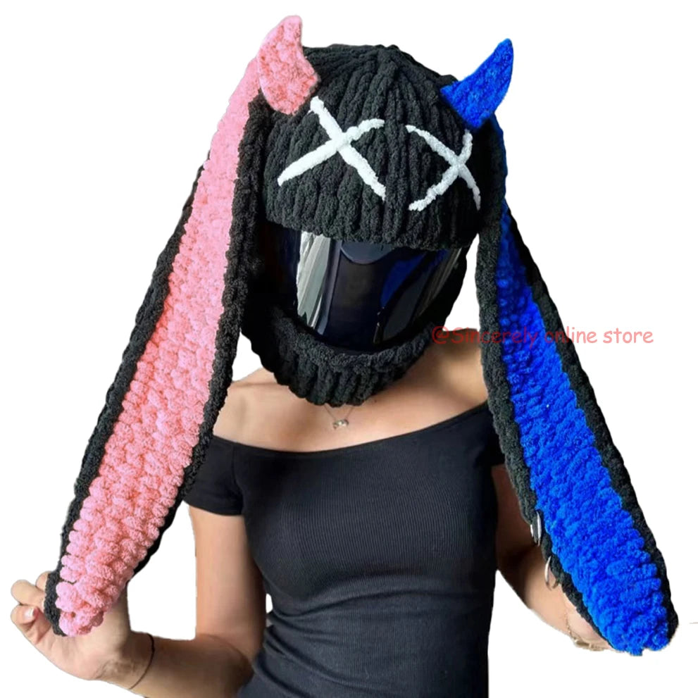 Universal Plush Rabbit Helmet Cover β Motorcycle Styling Gift