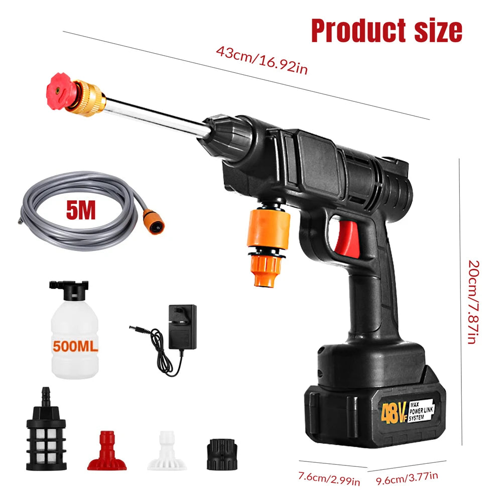 Cordless Car Pressure Washer β 48V Lithium Battery, 30Bar