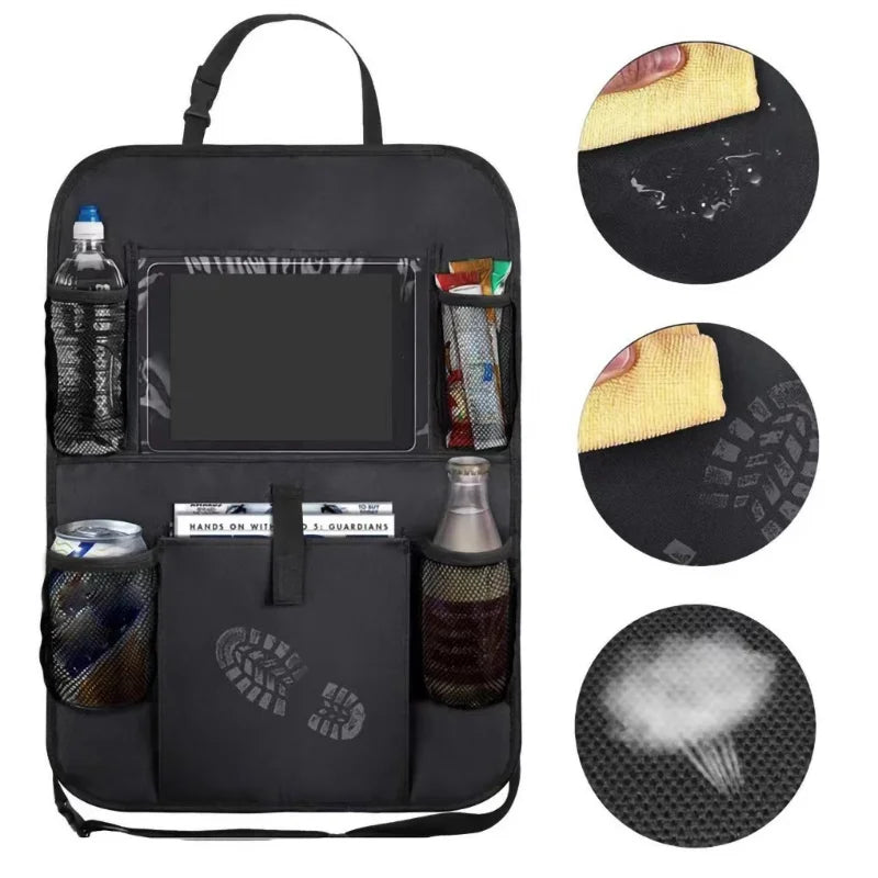 Car Backseat Organizer with Tablet Holder & Storage Pockets