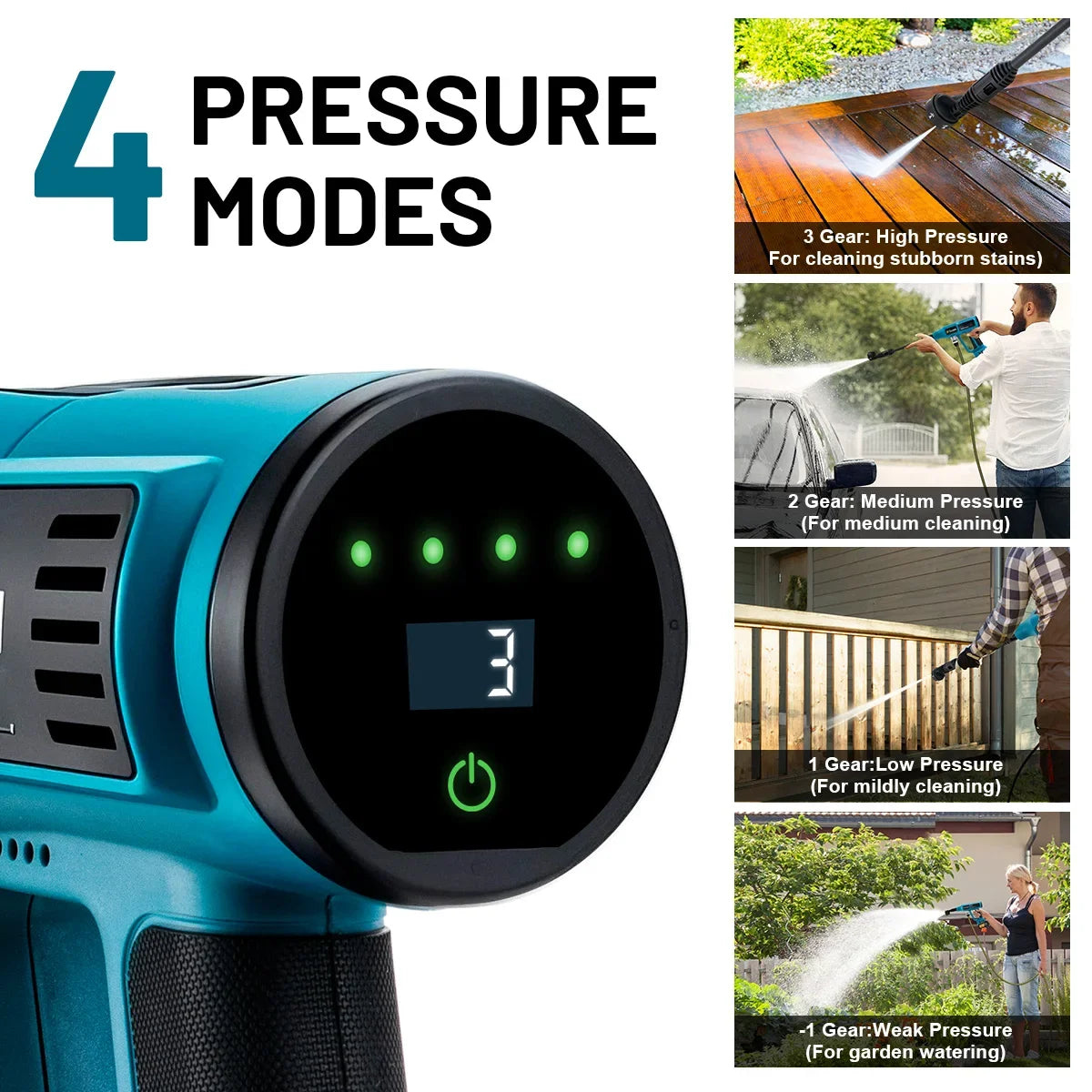 Gisam 250Bar Brushless Electric High Pressure Washer Gun