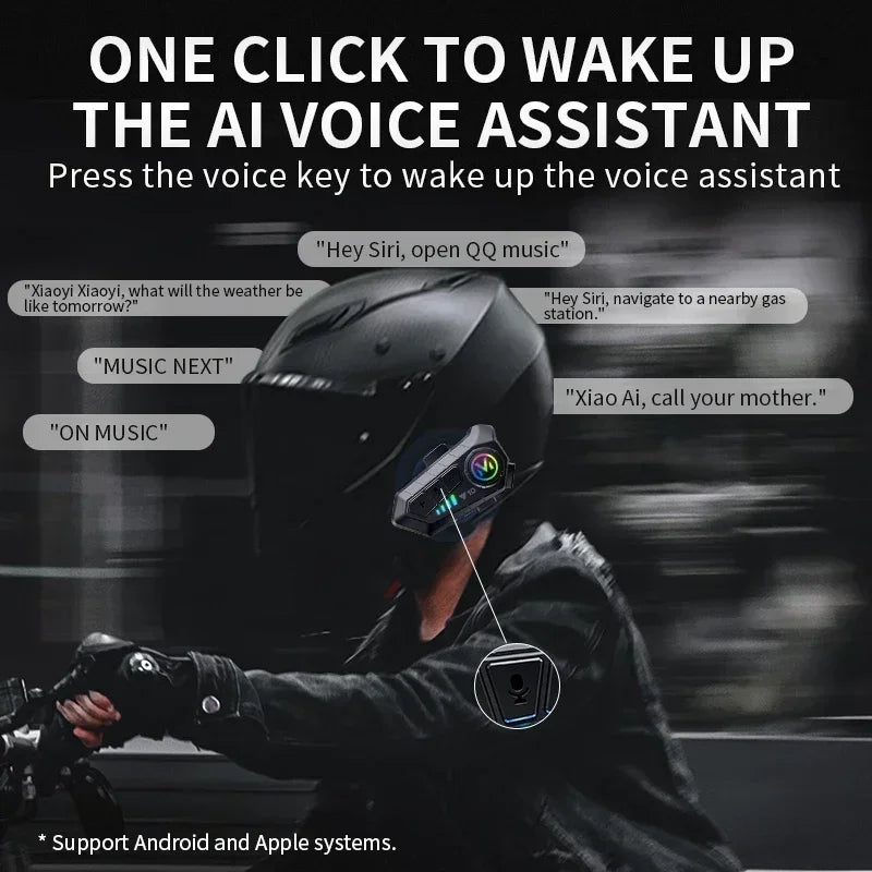 Motorcycle Helmet Headset– Bluetooth, Waterproof, Long Standby