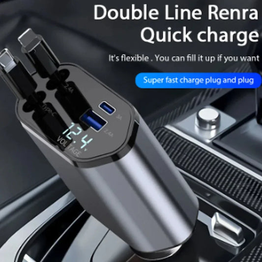 4 in 1 Car Charger Adaptor 120W