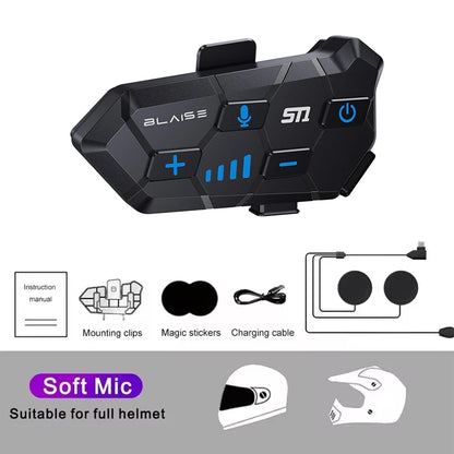 Motorcycle Helmet Headset– Bluetooth, Waterproof, Long Standby