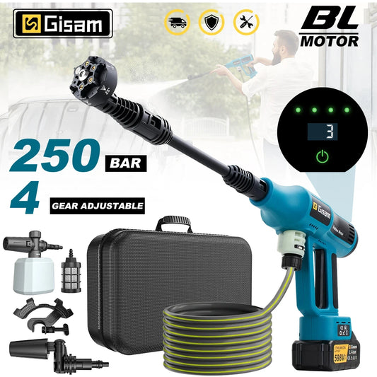 Gisam 250Bar Brushless Electric High Pressure Washer Gun