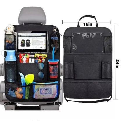 Car Backseat Organizer with Tablet Holder & Storage Pockets