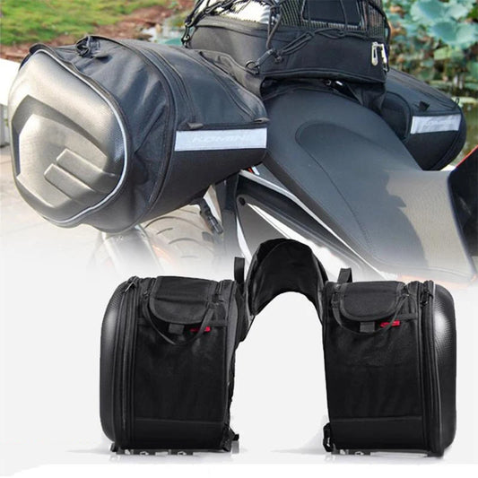 Waterproof Side Bags for Motorcycle – 2pcs with Rain Cover