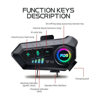 Motorcycle Helmet Headset– Bluetooth, Waterproof, Long Standby